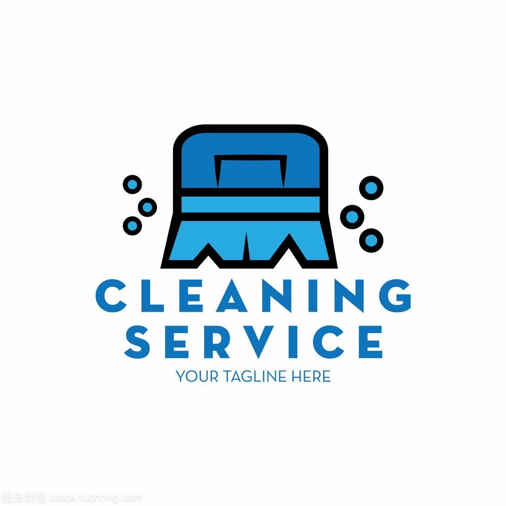 清洁服务的标识与文本空间 打造品牌口号与视觉形象