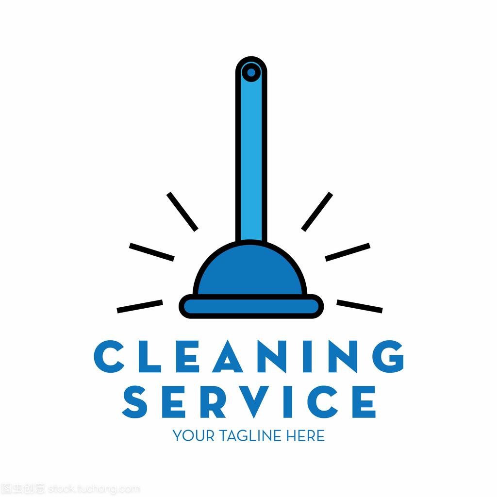 清洁服务的标识与文本空间 打造高效传播的口号与矢量图